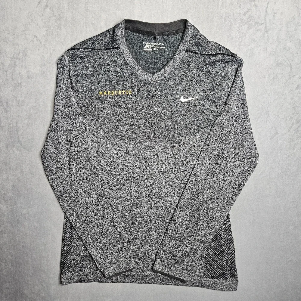 Marquette‎ Golden Eagles T-Shirt Mens Medium Gray Nike Golf Modern Fit Logo